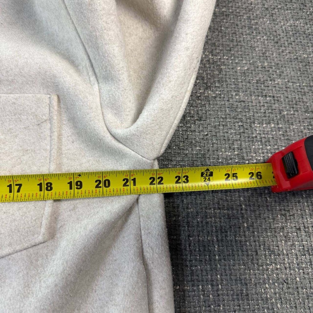 Zara Shirt Jacket Womens Small Oatmeal Heather Snap Front Oversized Shacket - Picture 8 of 13